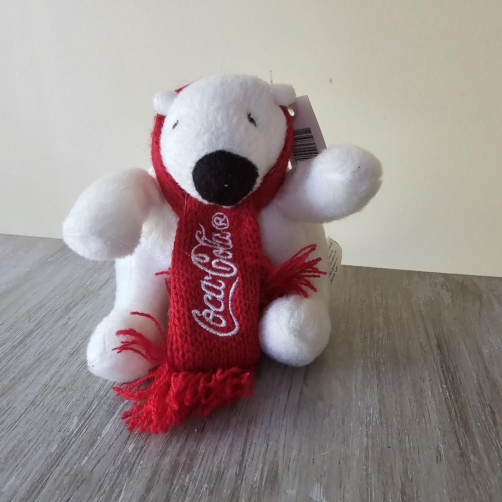 Coca-Cola Polar Bear with Red Logo Scarf